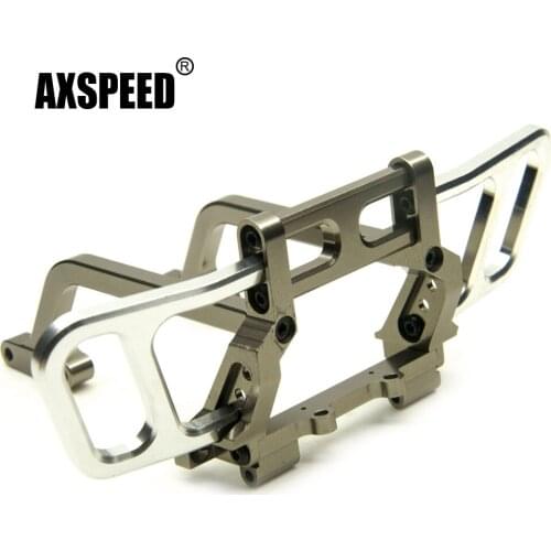 AXSPEED Black Titanium Metal Front Bumper Bull Bar for Axial Wraith 1/10 RC Crawler Car Truck Upgrade Parts