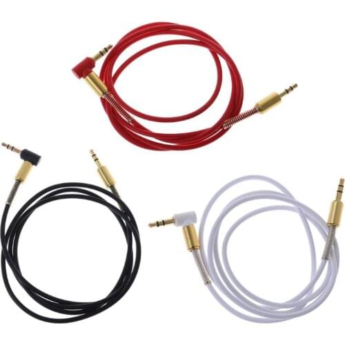 Car Aux Cable 3.5mm Jack Male to Male HIFI Universal Stereo Cable with 90 Degree Angle U2JA