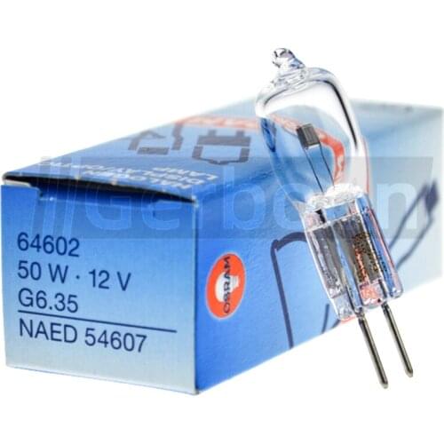 64602 50W 12V G6.35 NAED 54607 3050K 1000lm Halogen Display/Optic Lamp Bulb for Biological Microscope and Optical Instrument