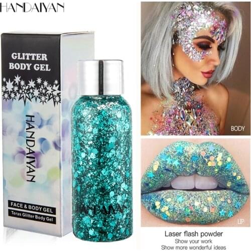 Eye Glitter Nail Hair Body Face Glitter Gel Flash Heart Loose Sequins Cream Festival Glitter Decoration Party Festival Colors