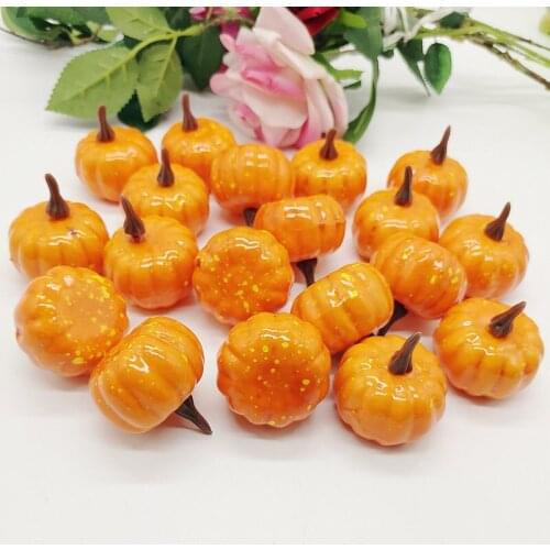12Pcs Artificial Pumpkin Halloween Decoration for Home Foam Pumpkin Decorations DIY Fake Plant Ornament Halloween Party Supplies