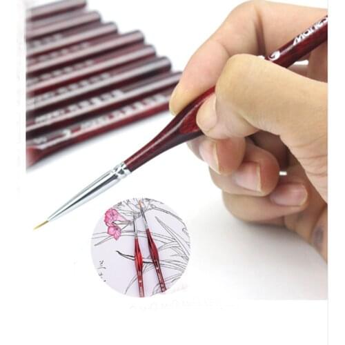 1 Piece Paint Brush Miniature Detail Fineliner Nail Art Drawing Brushes Wolf Half Paint Brushes For Acrylic Painting Supplies