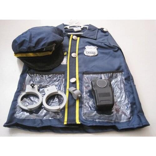 Police top cosplay children police uniform costumes for kids police suit uniform suit for boys funny cosplay suit boys toy