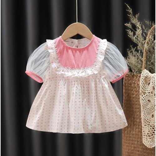 2021 Summer Newborn Baby Girl Dress for 1 year Birthday Girls Clothing Cute Print Princess Dresses Toddler Infant Clothing