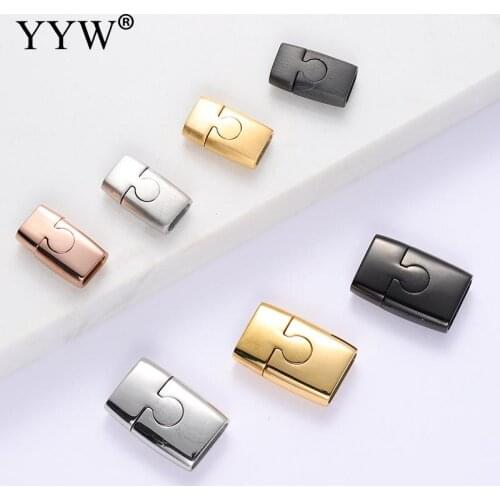 1pc Stainless Steel Magnetic Clasp For Diy Leather Bracelets Rope Charms Connector Buckle Jewelry Making Findings Accessories