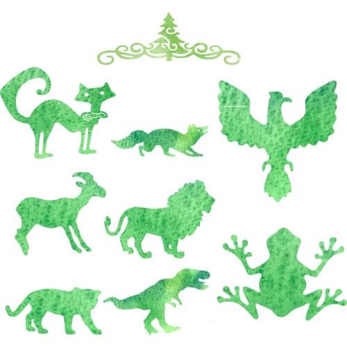 Animals christmas 2021 new metal cutting scrapbook embossed paper card photo album craft paper-cut cake decoration mold