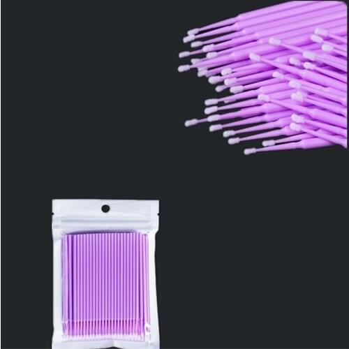 Micro Brushes 100Pc/ Bottle Swab Lint Free Tattoo Permanent Supplies pincel maquiagem aplicador de sombra ojos