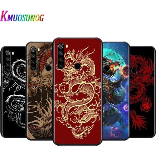 Mystic Dragon For Xiaomi Redmi Note 4 4X 5 5A 6 7 8 8T 9S/T 10 10S 5G Global version Por Max Black Silicone Soft Phone Case