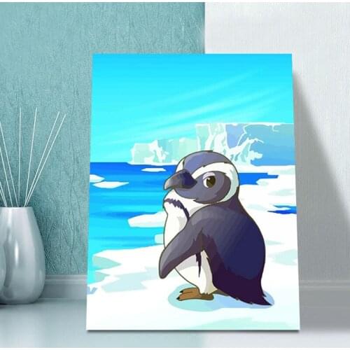 Coloring by numbers Cartoon cat modular painting penguin digital paint by numbers horse diy oil painting picture by numbers