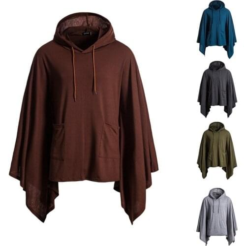 Halloween cloak 2019 winter new European and American holiday jacket hooded hooded solid color game jacket