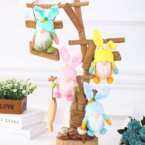 Easter Decor Bunny doll Pendant Easter Rabbit Drop Ornaments Party Home Decoration Festival Gift Window Props