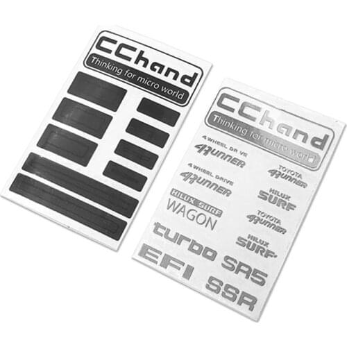 Rc Toy Cars Body Metal Logo Stickers Set For 1/10 Crawler Model Car 4WD 4RUNNER Hard Body Shell