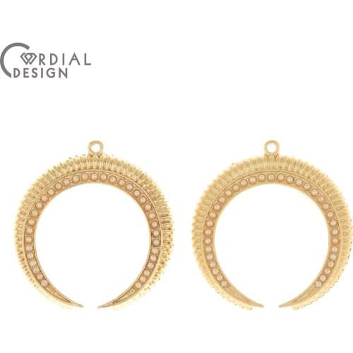 Cordial Design 50Pcs 35*38MM Jewelry Accessories/Round Shape/Jewelry Findings & Components/Imitation Pearl/Hand Made/DIY Charms