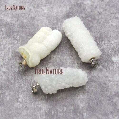 Silver Electroplated Irregular Shape Solar Quartz Stalactite Pendant PM26849