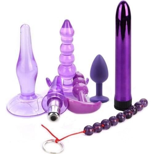 Silicone Anal Plug Training Set Bullet Vibrator Anal Sex Toys for Woman Gay Anal Dildo Vibrator Male Prostate Massager Butt Plug