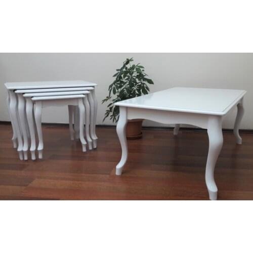 Modern Canisa Concept Avant-Garde Zigon coffee table And Medium coffee table Set White coffee table table basse