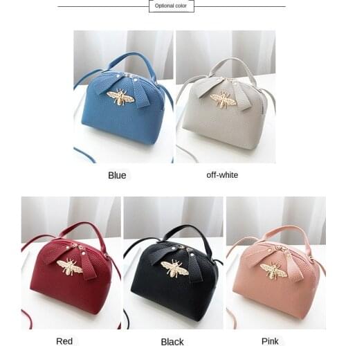 Newest Hot Lady Leather Crossbody Bags Bee Womens Bag Crossbody New Style Shoulder Messenger Bag Fashion Trend Zipper Handbag