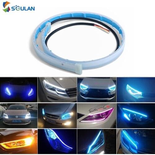 Car LED grow light strip canbus waterproof Blue Red DRL Daytime Running Turn signal light Strip 12V Headlight Diode Lamp for car