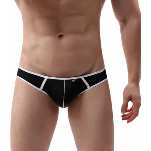 Sexy Underwear Mens Briefs Shorts Intimate Panties Thin Low Rise U Convex Pouch Underpants Cueca Calzoncillo Plus Size M-3XL