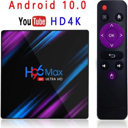 H96 Max Smart TV Box Android 10 RK3318 Quad Core 64 Bit Google Voice Assitant Youtube H96MAX Set Top Box UHD 4K Media Player