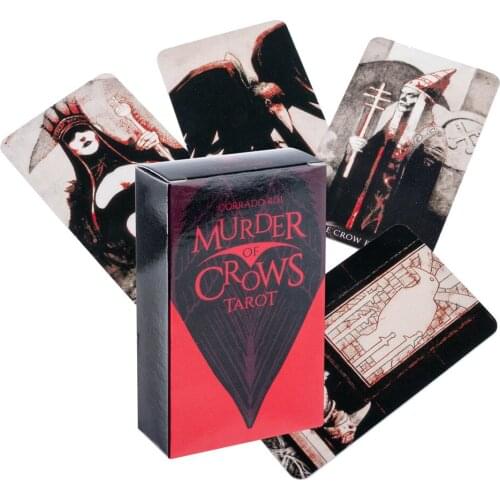 Murder of Crows Tarot Cards Divination Deck English Version Entertainment Board Game Playing Cards With PDF Guidebook