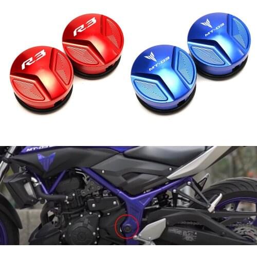 Motorcycle CNC High quality Carved Decorative Cover Plug Frame Hole Caps For Yamaha yzf R3 MT03 MT-03 2018 2019 2020 2021