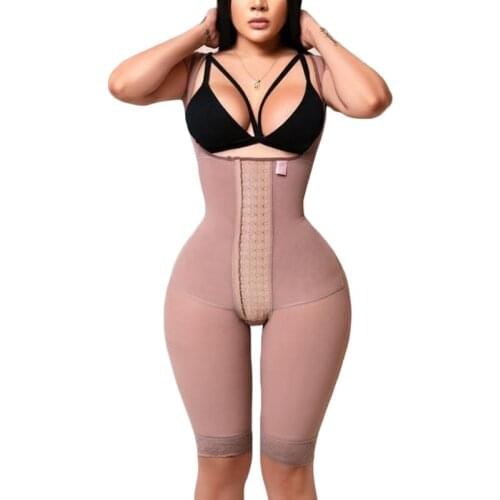 Open Bust Spanx Tummy Control Fajas Colombianas Skims Body Shaper Adjustable Hook Gaine Closure Women Shapewear