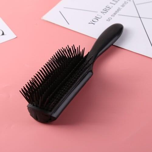 1pc Black Removable Detangling Hair Brush Handle Tangle Comb Pompadour Men Styling Shower Massage scalp Comb Salon Hairdressing
