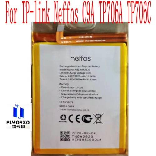 100% New High Quality 3020mAh NBL-40A2920 Battery For Neffos C9A TP706A TP706C Mobile Phone
