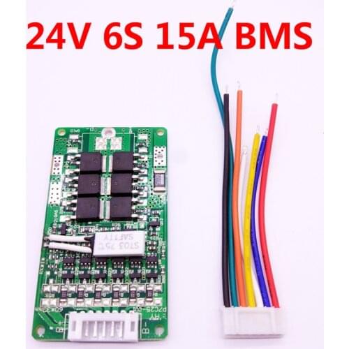 E motorcycle battery 6 S 24 V BMS 15A BMS 24V lithium battery for electric bicycle 24V 8Ah 10Ah 12Ah li-ion battery With balance
