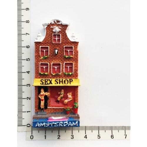 Amsterdam)Fridge Magnet,Creative Travel Commemorate Crafts 3D Ornaments Magnetism Resin Material Refrigerator Stickers