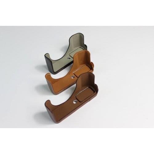 PU Leather half Case Cover For Panasonic LX100II LX100M2 LX100 MarkII camera bag shell With Battery Opening