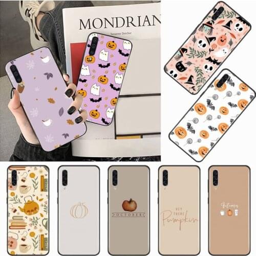 Autumn Pumpkin October pattern Phone Case For Samsung galaxy A S note 10 7 8 9 20 30 31 40 50 51 70 71 21 s ultra plus