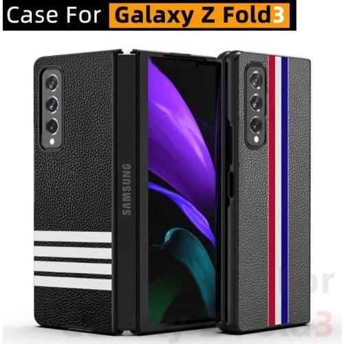 Back Leather 2021.8 New Case For Galaxy Z Fold 3 Case For Galaxy Z Fold3 5G Case