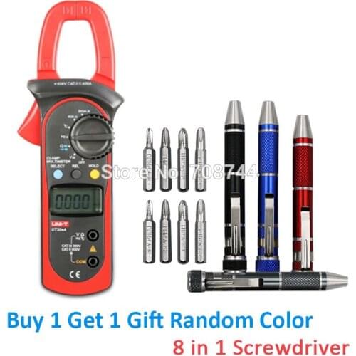 UT204A Digital Clamp Multimeters Auto Range Temperature AC DC Current Clamp Meter UNI-T UT 204A Ammeter Voltmeter