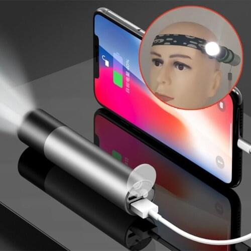 8000 Lumens XM-L T6 Power bank LED Flashlight torch 3 modes switch zoom lens built in rechargeable battery head lamp z94