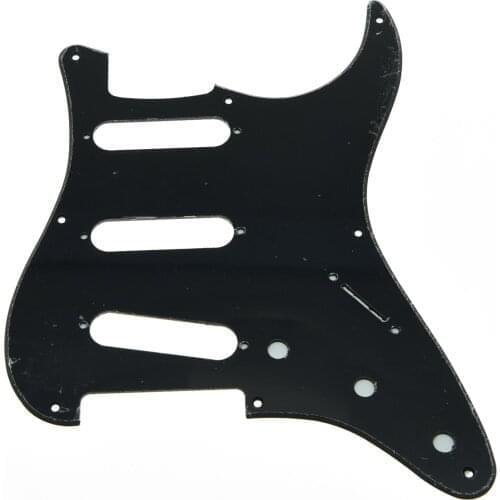 KAISH Single Black 1 Ply 8 Hole Vintage ST Pickguard Scratch Plate