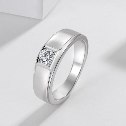 Mini Natural Diamond Jewelry S925 Sterling Silver color Ring for Men Silver 925 Jewelry Bizuteria Pure Gemstone Anillos Ring Box
