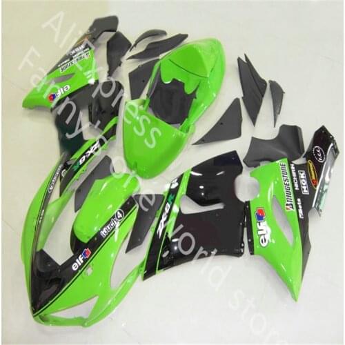 Fit fairings kit for KAWASAKI Ninja 2005 2006 ZX6R green black fairing kits ZX 6R 636 05 06 motorcycles fairing