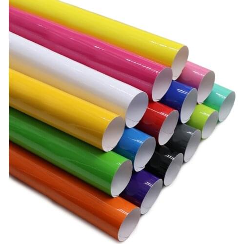 Multiple Color White Glossy Black Vinyl Wrap Film Self Adhesive Film Car Wrapping Sheet For Car Bike Phone Console