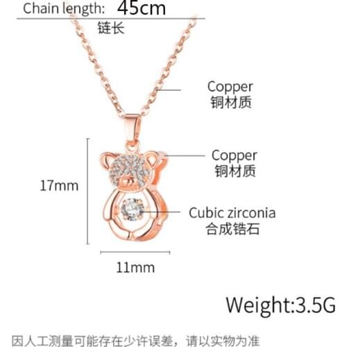 New Arrival Crystal Necklace Female Elegant Design Jewelry Plated 17K Gold Rhinestone Exquisite Pendant Necklace For Women