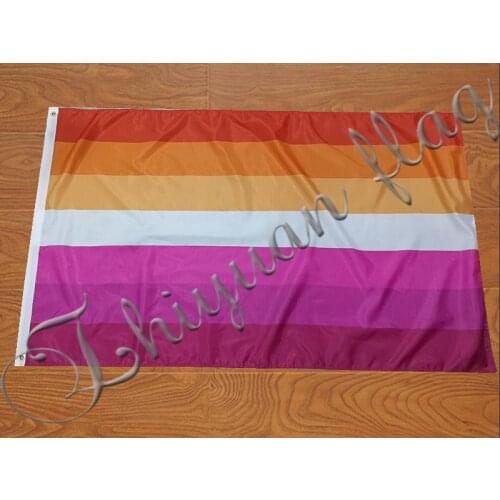Single side print Lesbian Pride Flag custom home decoration banner flag 3x5ft