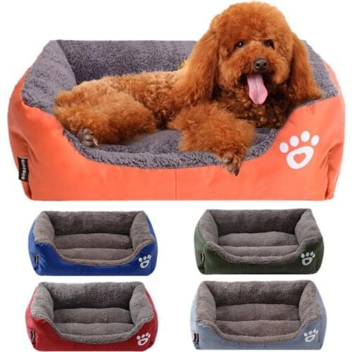 Pet Cat Dog Bed Warm Dog House Soft Fleece Nest Dog Baskets Mat Autumn Winter Waterproof Kennel For Dogs Sleeping Bed