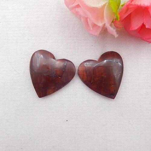 Popular jewelry, Multi-Color Picasso Jasper,Semi-precious stones, Jewelry accessories Cabochons pair 20x20x4mm,4.8g