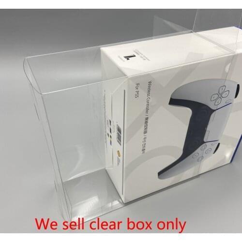 Transparent PET plastic display box storage box for Sony PS5 DualSense Game controller collection protection box
