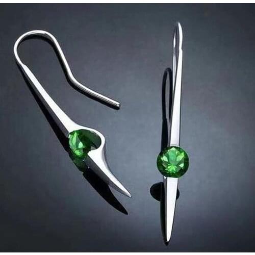 Long Rod Tassel Drop Dangle Earrings Pendant For Women Jewelry New Fashion Green Stone Earring Oorbellen Brincos Bijoux L4M093