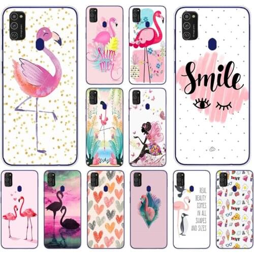 15AS Black and White Polka Dot Silicone case for Samsung Galaxy M11 M 11 M21 M 21 cover funda