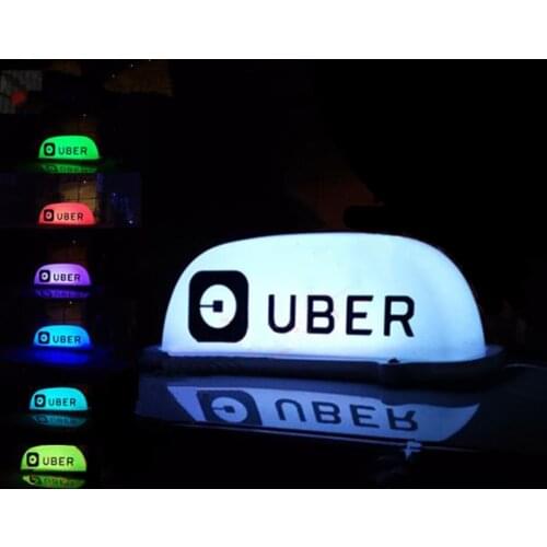 Cab Taxi Top Roof Sign Light Lamp Magnetic Base Plastic White Indicator 12V Fiver Color For choosing
