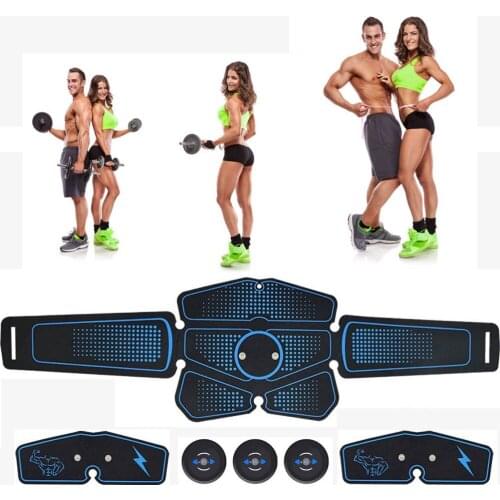 USB charge Abdominal Muscle Stimulator Trainer EMS Abs Fitness Equipment Training Gear Muscles Electrostimulator Toner Exercise