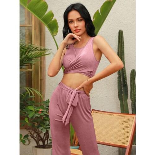 Europe and the United States Spring and autumn network popular two-piece jacket wide leg trousers fresh temperament high-waisted